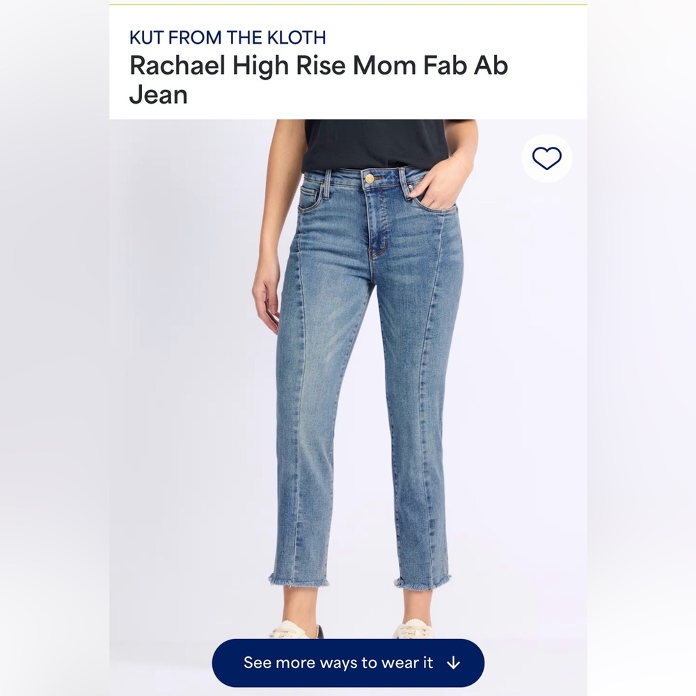 Kut From The Kloth Rachael High-Rise Mom Fab Ab Jeans in Light Blue